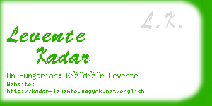 levente kadar business card